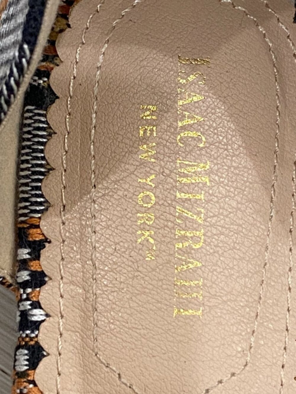 Isaac Mizrahi New York D'Orsay Flats Woven Pattern Pointed Toe Black Multi 7.5 - Picture 6 of 7